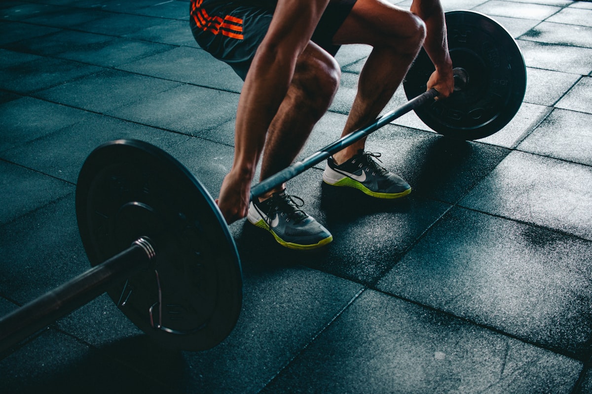 Atleta vegano in palestra